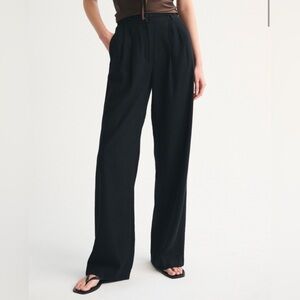 Abercrombie & Fitch Linen Wide Leg Pants